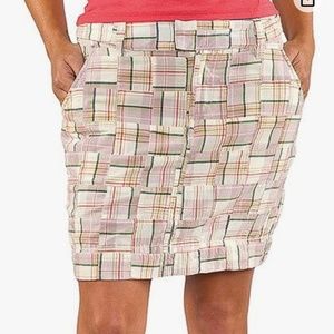 Horny Toad NWT‎ Plaid Patchwork Short Skirt Organic Cotton Size 8